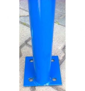 Bariera chodnikowa U-12a z porzeczką | na stopie, biało-czerwona